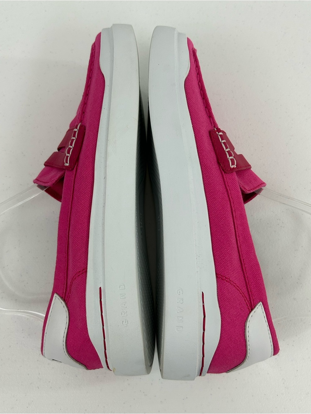 Cole Haan Grand 360 Pink Canvas Loafers Size 9B - Picture 4 of 8